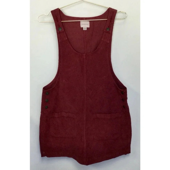 Women's American Eagle Burgundy Overall Dress Size M - Picture 2 of 10